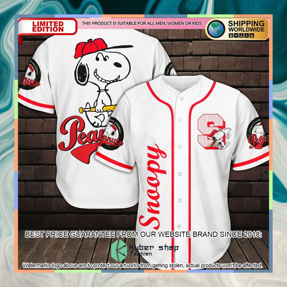 Snoopy Peanuts Baseball Jersey 3 Snoopy Peanuts Baseball Jersey word1