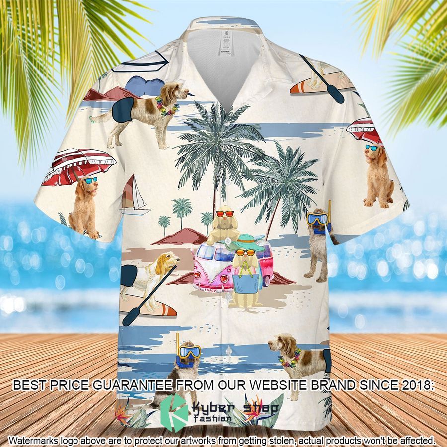 Spinone Italiano Summer Beach Hawaiian Shirt word1