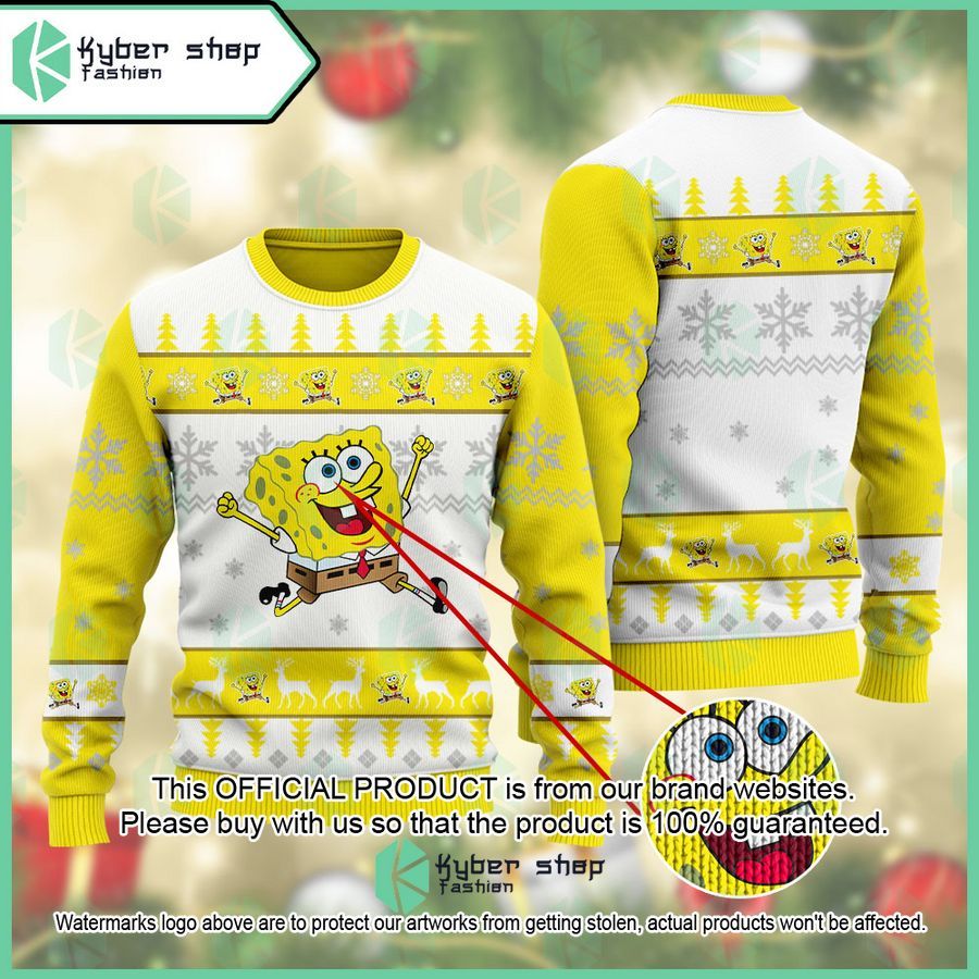 SpongeBob SquarePant Christmas Sweater word1
