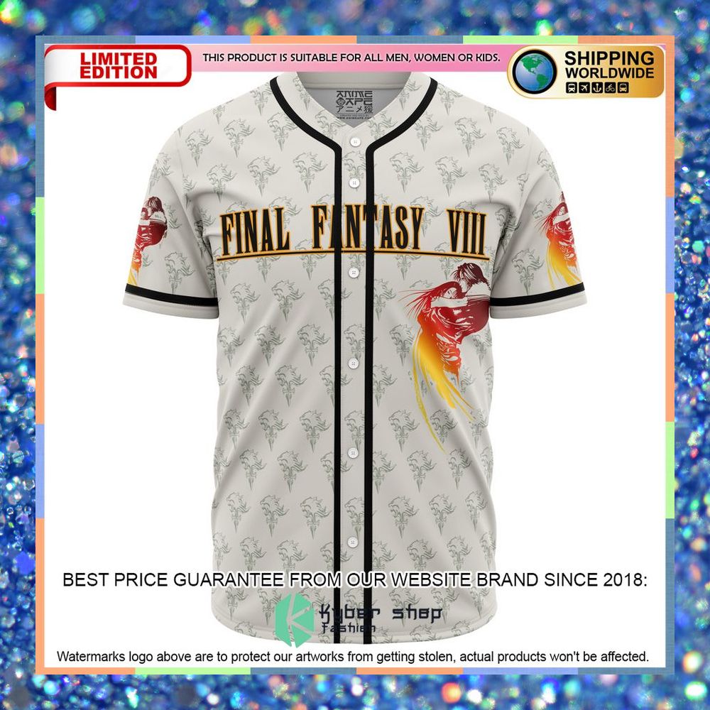 Squall Final Fantasy 8 Baseball Jersey 4 Squall Final Fantasy 8 Baseball Jersey word1