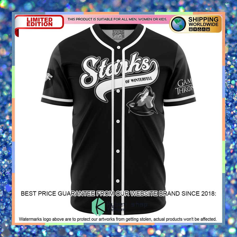 Starks Of Winterfell Black Game Of Thrones Baseball Jersey 4 Starks Of Winterfell Black Game Of Thrones Baseball Jersey word1