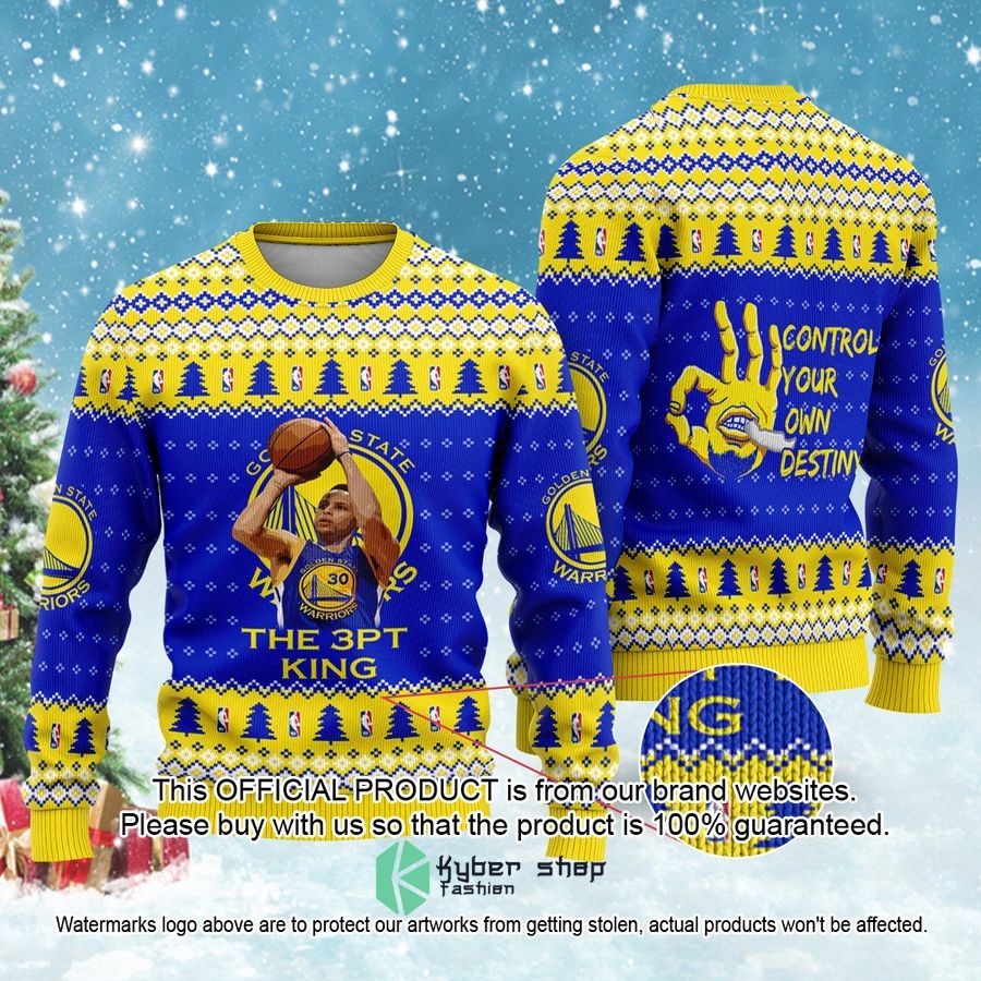 Stephen Curry Golden States Warriors NBA Control Your Own Destiny Christmas Sweater