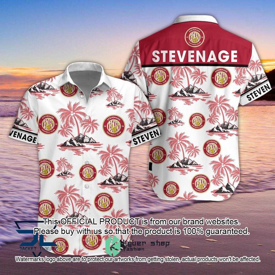 Stevenage Football Club Hawaiian Shirt, Short