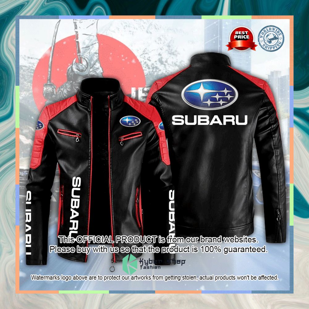 Subaru Motor Block Leather Jacket 5 Subaru Motor Block Leather Jacket word3