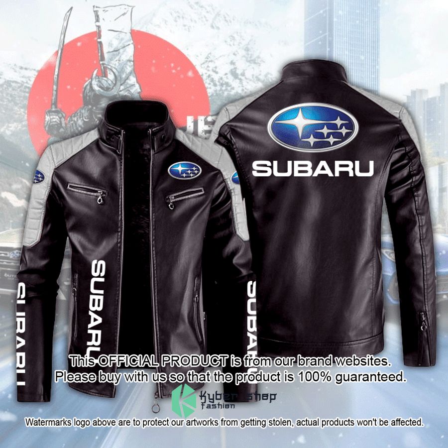 Subaru Motor Block Leather Jacket 3 Subaru Motor Block Leather Jacket word3
