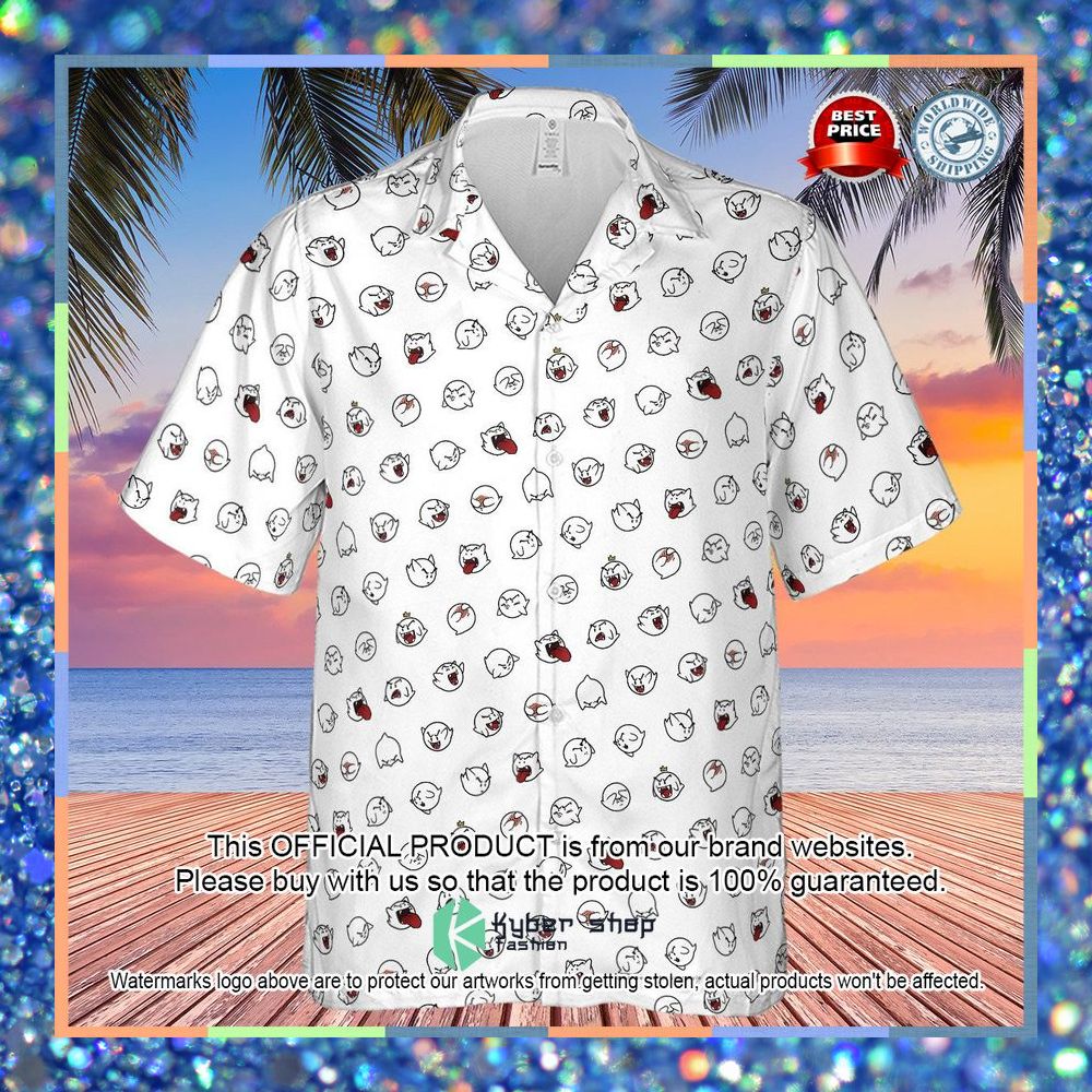 Super Mario Boo Pattern Hawaiian Shirt 6 Super Mario Boo Pattern Hawaiian Shirt word1