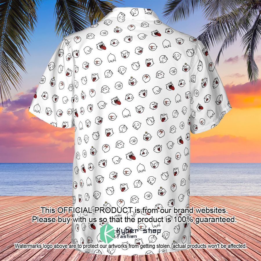 Super Mario Boo Pattern Hawaiian Shirt 3 Super Mario Boo Pattern Hawaiian Shirt word1