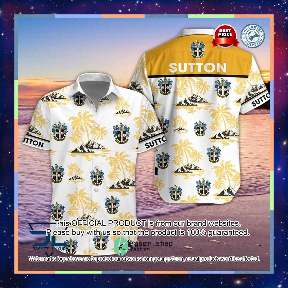 Sutton United Hawaiian Shirt, Short 3 Sutton United Hawaiian Shirt, Short word1