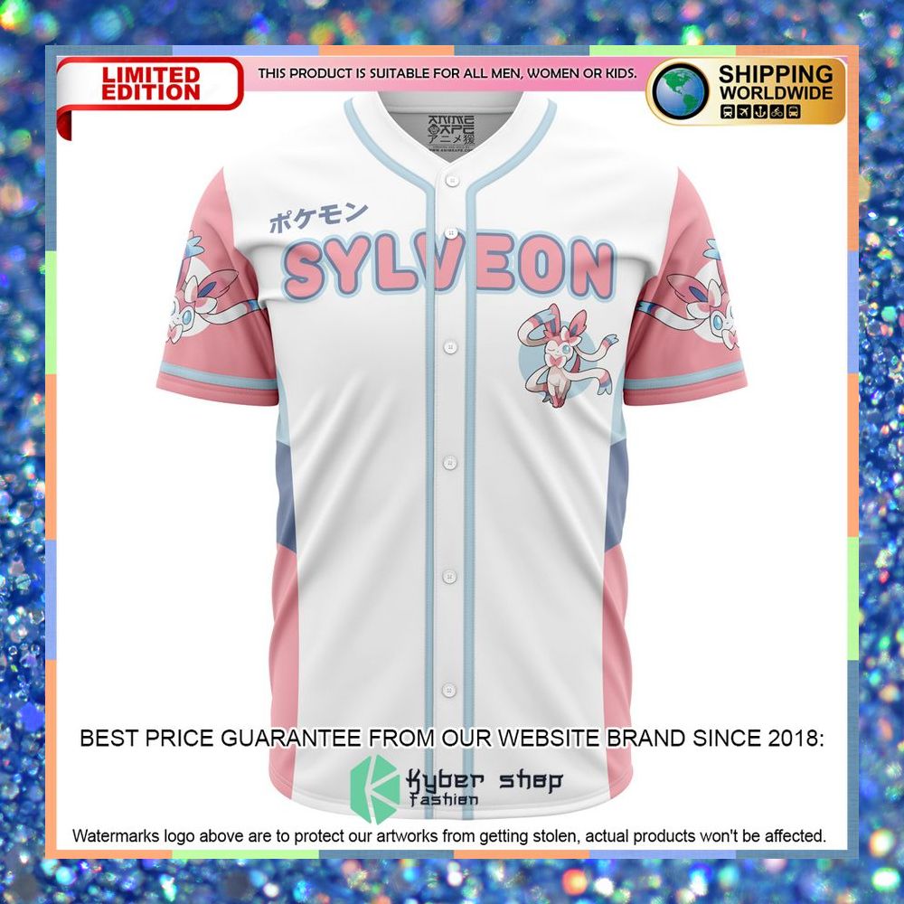 Sylveon Eeveelution Pokemon Baseball Jersey 5 Sylveon Eeveelution Pokemon Baseball Jersey word3