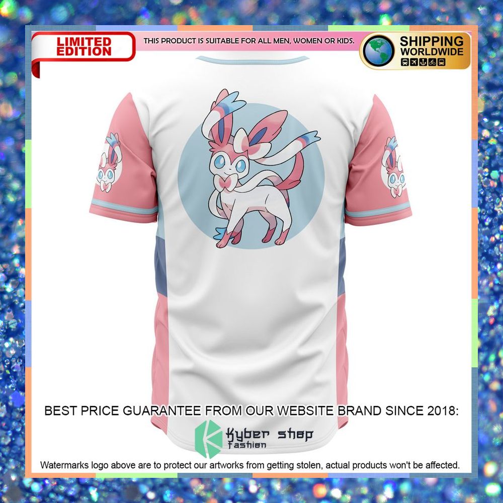 Sylveon Eeveelution Pokemon Baseball Jersey 6 Sylveon Eeveelution Pokemon Baseball Jersey word3