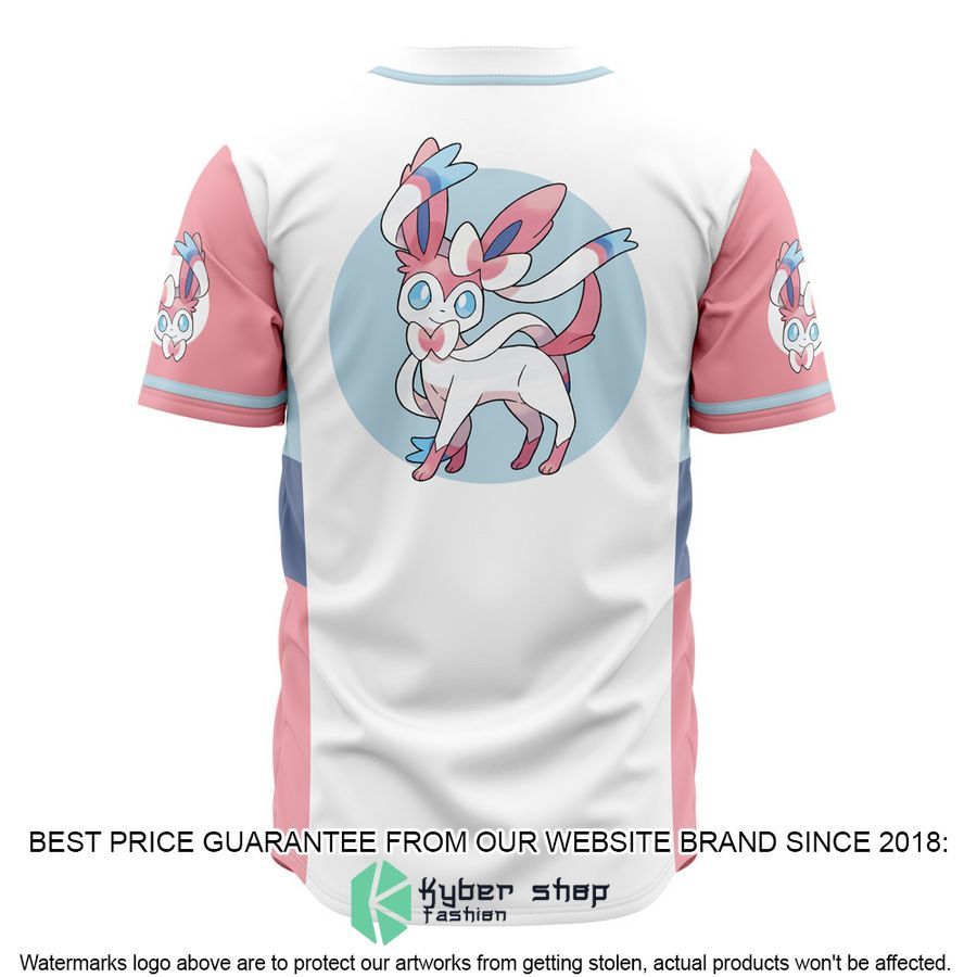 Sylveon Eeveelution Pokemon Baseball Jersey 3 Sylveon Eeveelution Pokemon Baseball Jersey word3
