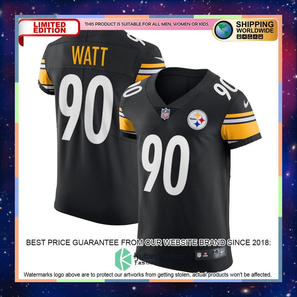 T.J. Watt Pittsburgh Steelers Vapor Elite Player Black Football Jersey 4 T.J. Watt Pittsburgh Steelers Vapor Elite Player Black Football Jersey word2