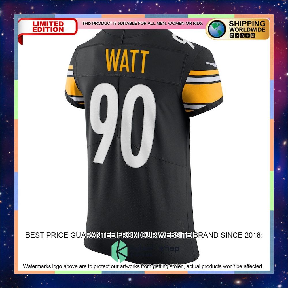 T.J. Watt Pittsburgh Steelers Vapor Elite Player Black Football Jersey 6 T.J. Watt Pittsburgh Steelers Vapor Elite Player Black Football Jersey word2