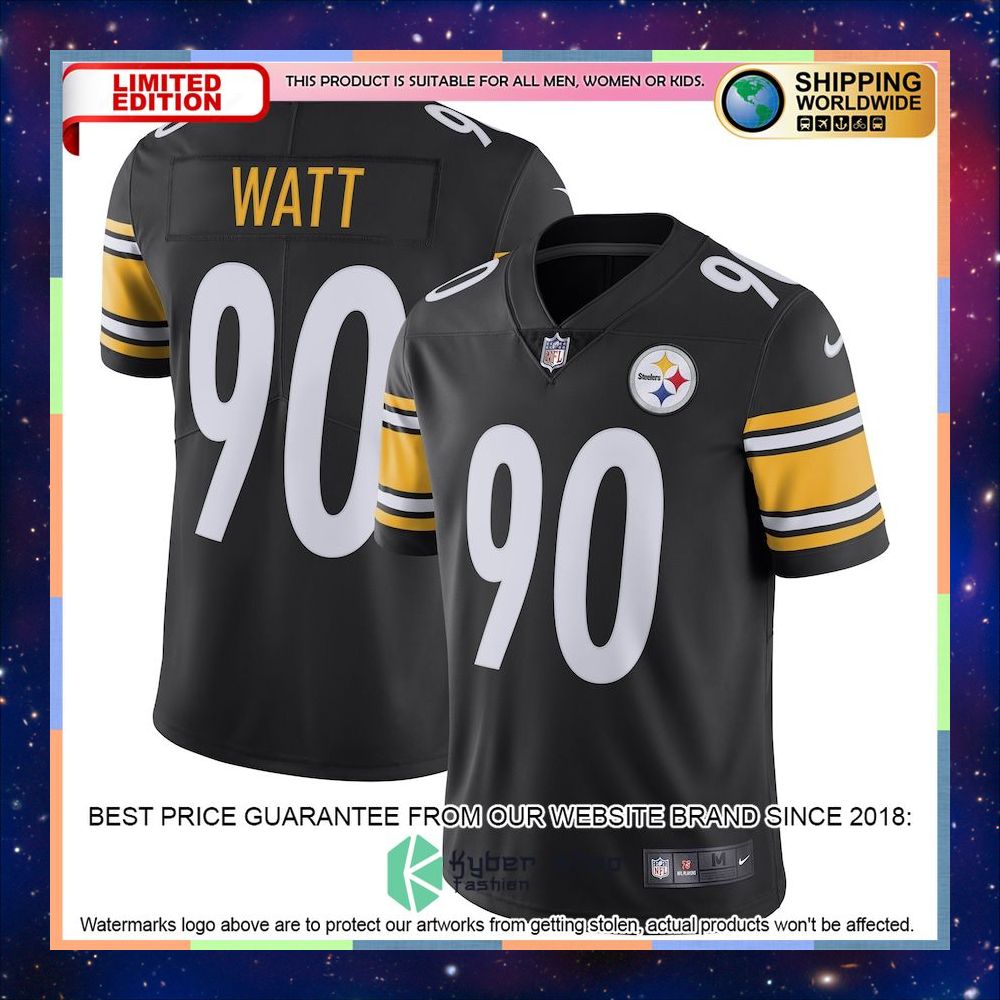 T.J. Watt Pittsburgh Steelers Vapor Untouchable Black Football Jersey 4 T.J. Watt Pittsburgh Steelers Vapor Untouchable Black Football Jersey word2