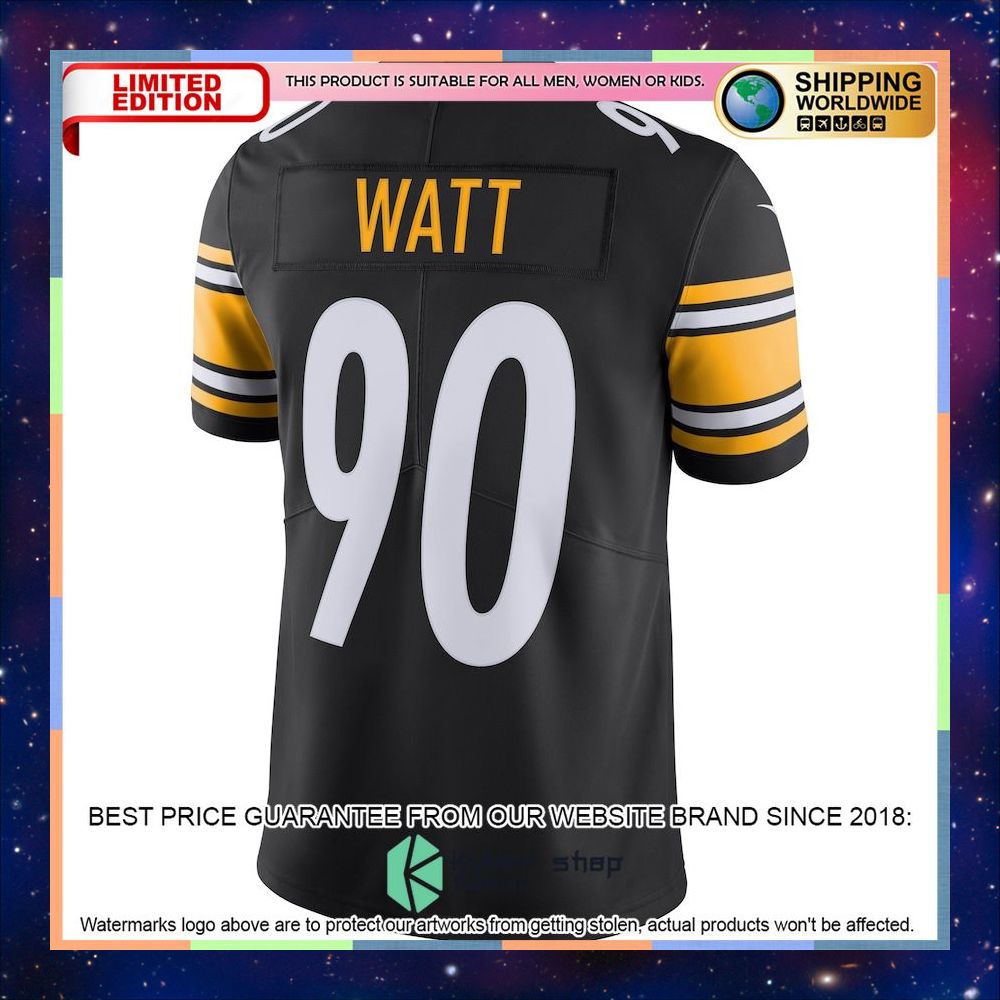 T.J. Watt Pittsburgh Steelers Vapor Untouchable Black Football Jersey 6 T.J. Watt Pittsburgh Steelers Vapor Untouchable Black Football Jersey word2