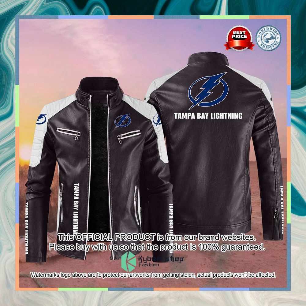 Tampa Bay Lightning Motor Block Leather Jacket 6 Tampa Bay Lightning Motor Block Leather Jacket word1