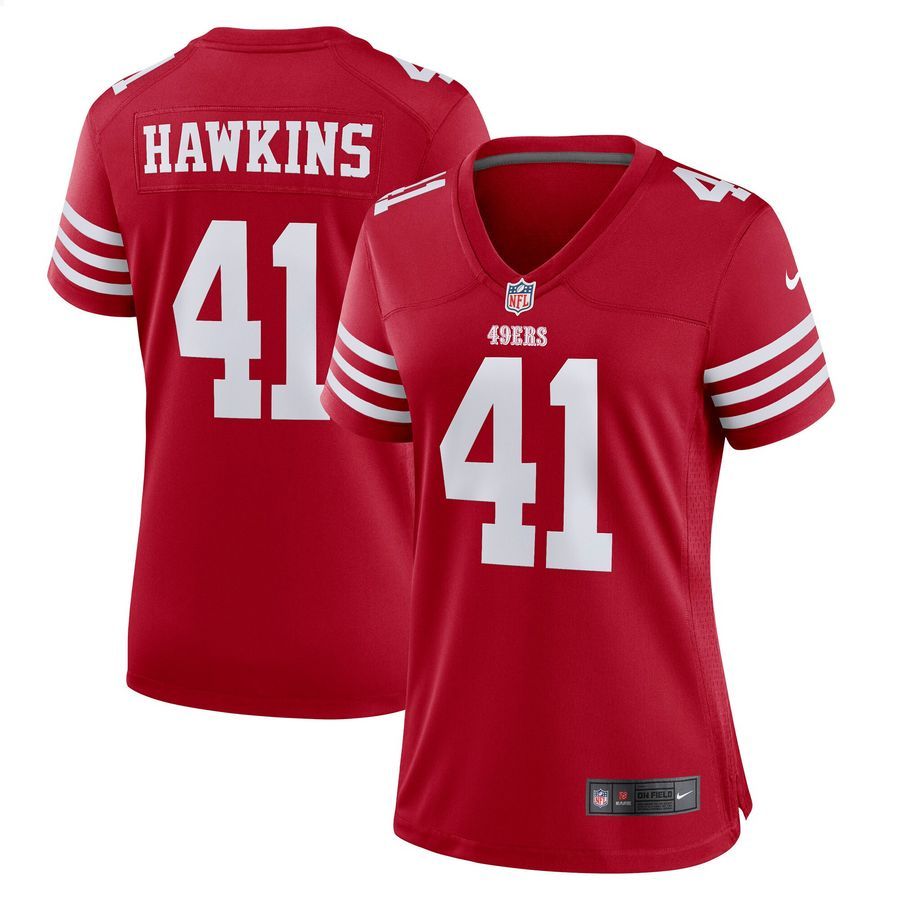 Tayler Hawkins San Francisco 49ers Scarlet Football Jersey
