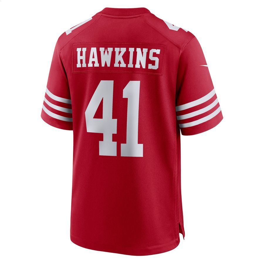 Tayler Hawkins San Francisco 49ers Scarlet Football Jersey 3 Tayler Hawkins San Francisco 49ers Scarlet Football Jersey word2