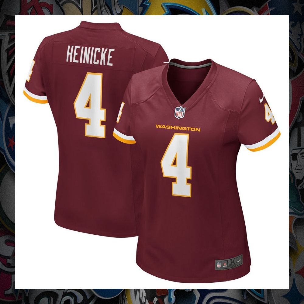 Taylor Heinicke Washington Team Burgundy Football Jersey 5 Taylor Heinicke Washington Team Burgundy Football Jersey word1