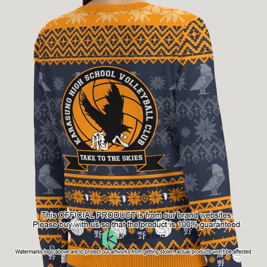 Team Crow Haikyuu Christmas Sweater word3