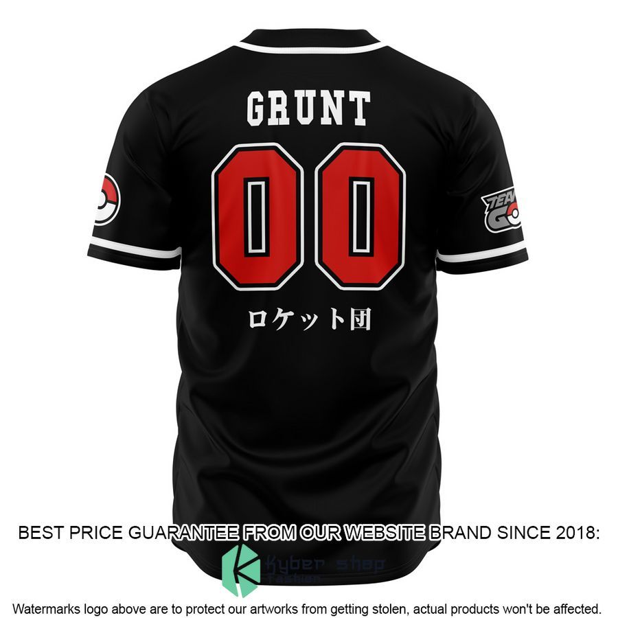 Team Rocket Grunt Black Pokemon Baseball Jersey 3 Team Rocket Grunt Black Pokemon Baseball Jersey word1