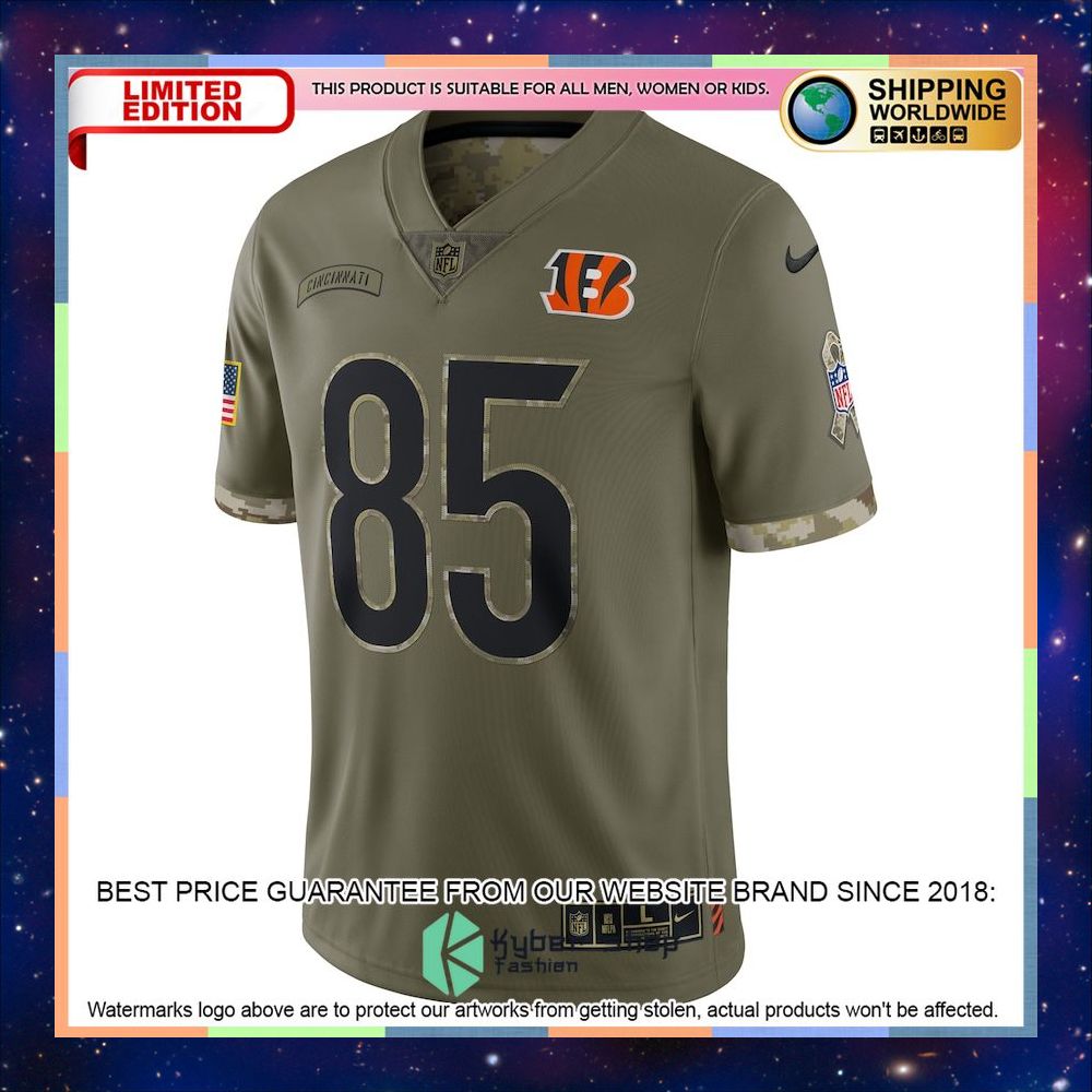 Tee Higgins Cincinnati Bengals 2022 Salute To Service Olive Football Jersey 5 Tee Higgins Cincinnati Bengals 2022 Salute To Service Olive Football Jersey word2
