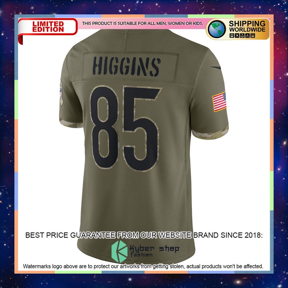 Tee Higgins Cincinnati Bengals 2022 Salute To Service Olive Football Jersey 6 Tee Higgins Cincinnati Bengals 2022 Salute To Service Olive Football Jersey word2
