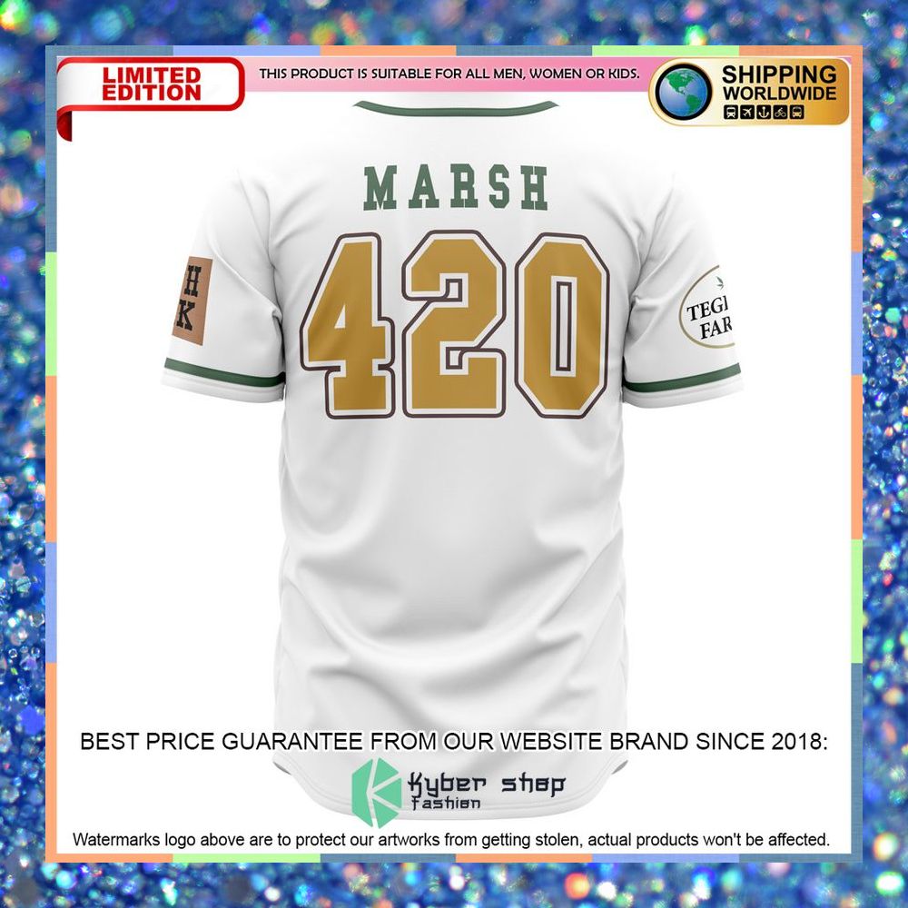 Tegridy Farms Marsh South Park Baseball Jersey 6 Tegridy Farms Marsh South Park Baseball Jersey word2