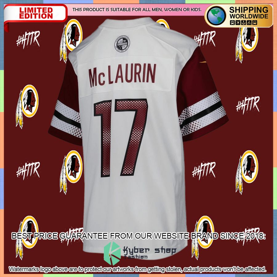 Terry McLaurin Washington Commanders Youth White Football Jersey 6 Terry McLaurin Washington Commanders Youth White Football Jersey word1