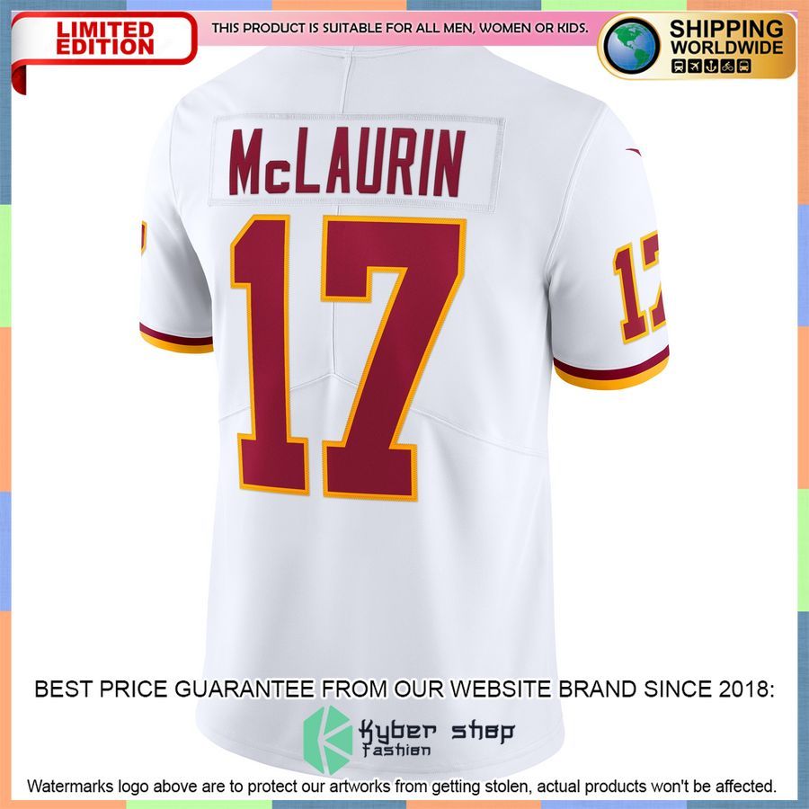 Terry McLaurin Washington Football Team Vapor White Football Jersey 3 Terry McLaurin Washington Football Team Vapor White Football Jersey word1