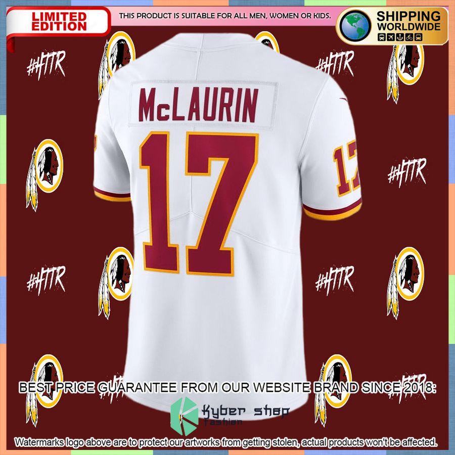 Terry McLaurin Washington Football Team Vapor White Football Jersey 6 Terry McLaurin Washington Football Team Vapor White Football Jersey word1