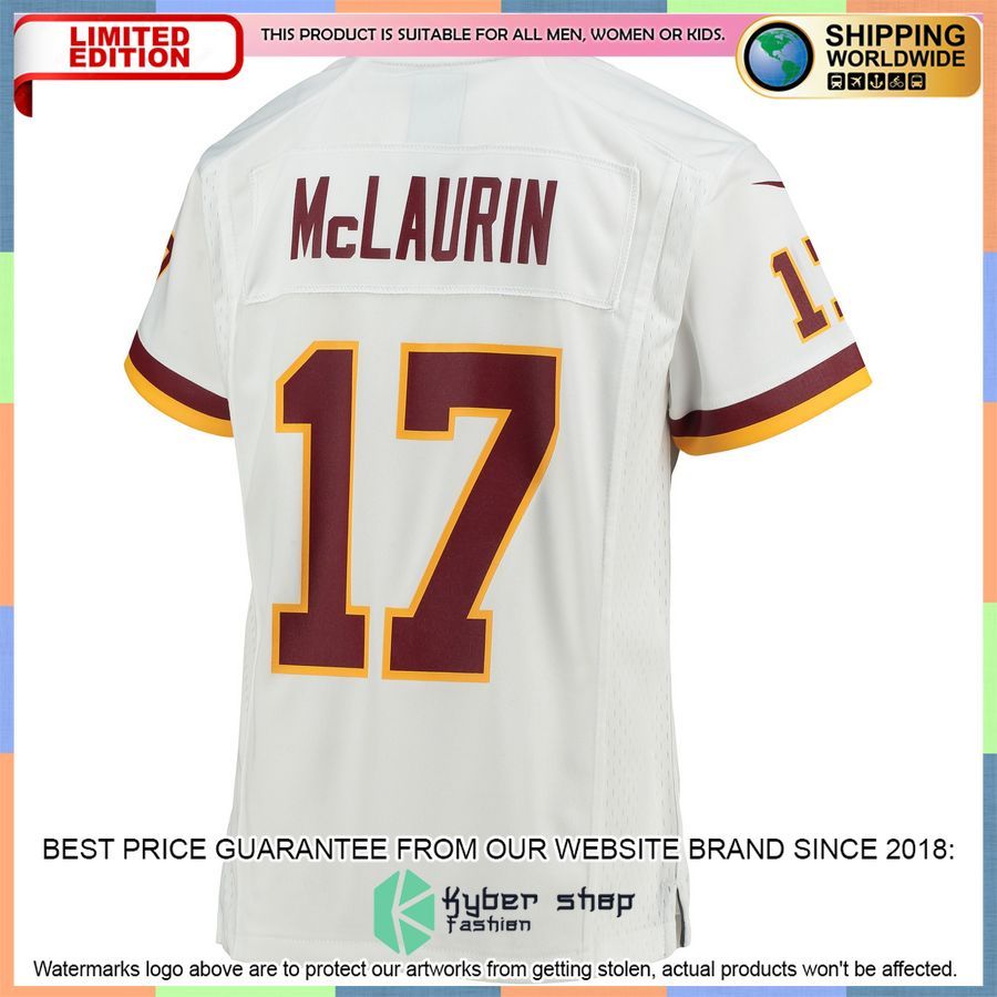 Terry McLaurin Washington Football Team Youth White Football Jersey 3 Terry McLaurin Washington Football Team Youth White Football Jersey word1