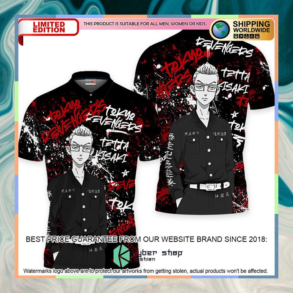 Tetta Kisaki Tokyo Revengers Anime Polo Shirt 4 Tetta Kisaki Tokyo Revengers Anime Polo Shirt word2