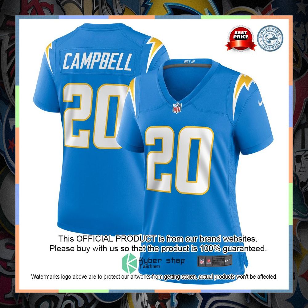 Tevaughn Campbell Los Angeles Chargers Powder Blue Football Jersey 5 Tevaughn Campbell Los Angeles Chargers Powder Blue Football Jersey word2