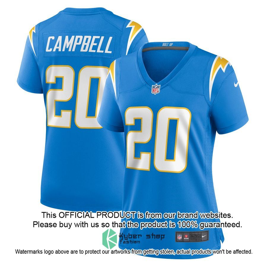 Tevaughn Campbell Los Angeles Chargers Powder Blue Football Jersey 4 Tevaughn Campbell Los Angeles Chargers Powder Blue Football Jersey word2