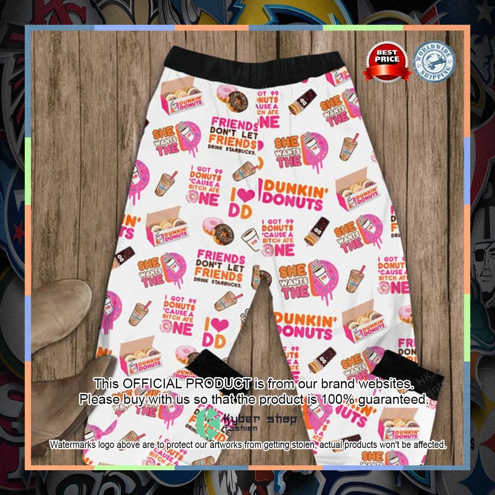 This Girl Runs On Dunkin' Pajamas Set 6 This Girl Runs On Dunkin' Pajamas Set word1