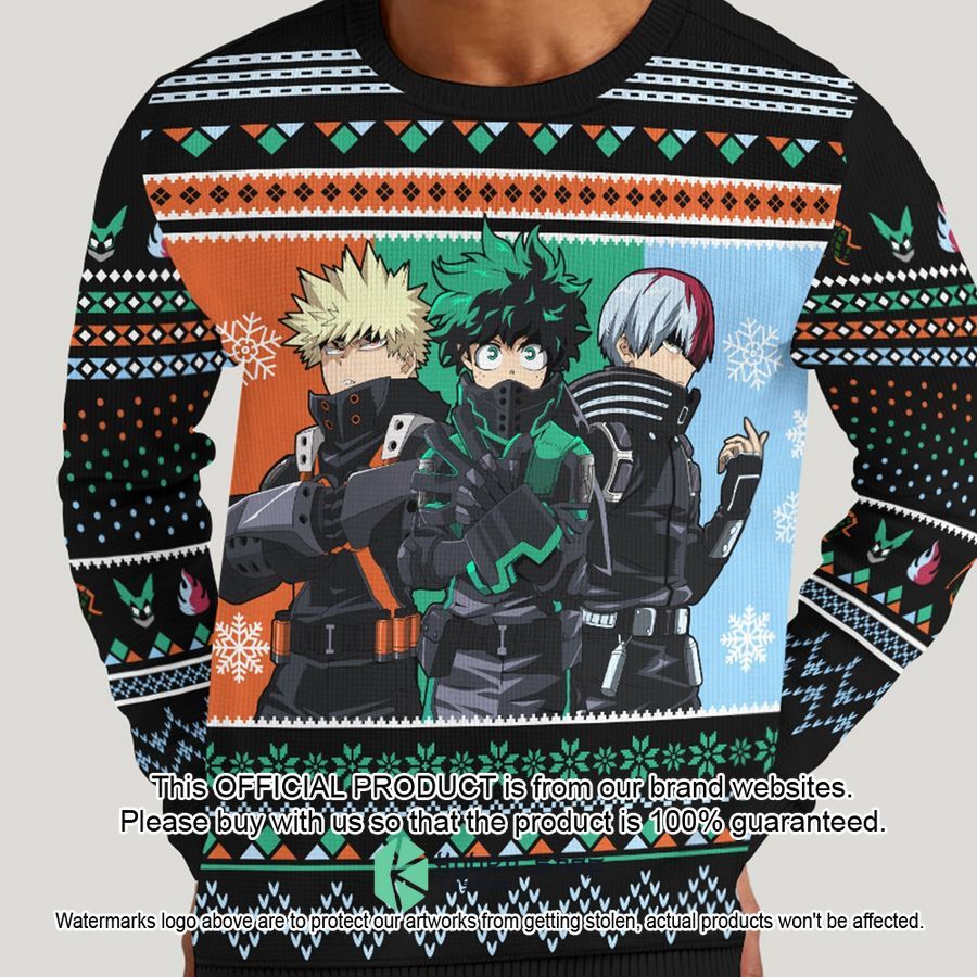 Three Musketeer My Hero Academia Christmas Sweater