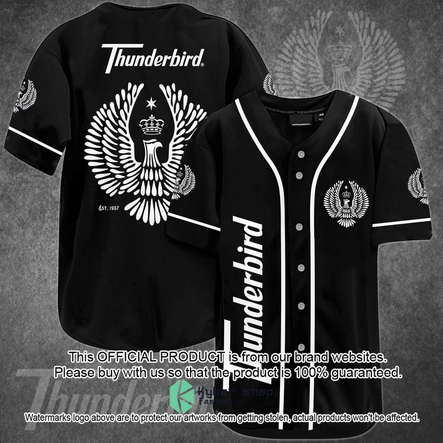 Thunderbird logo Baseball Jersey word3