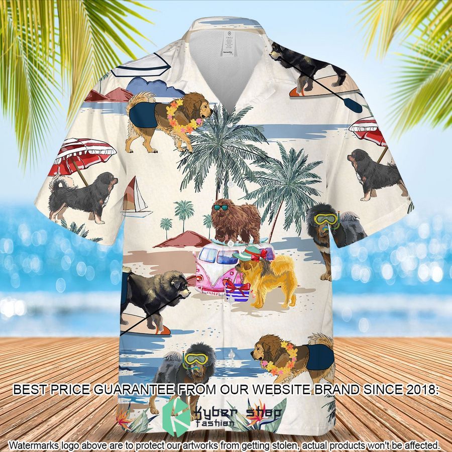 Tibetan Mastiff Summer Beach Hawaiian Shirt