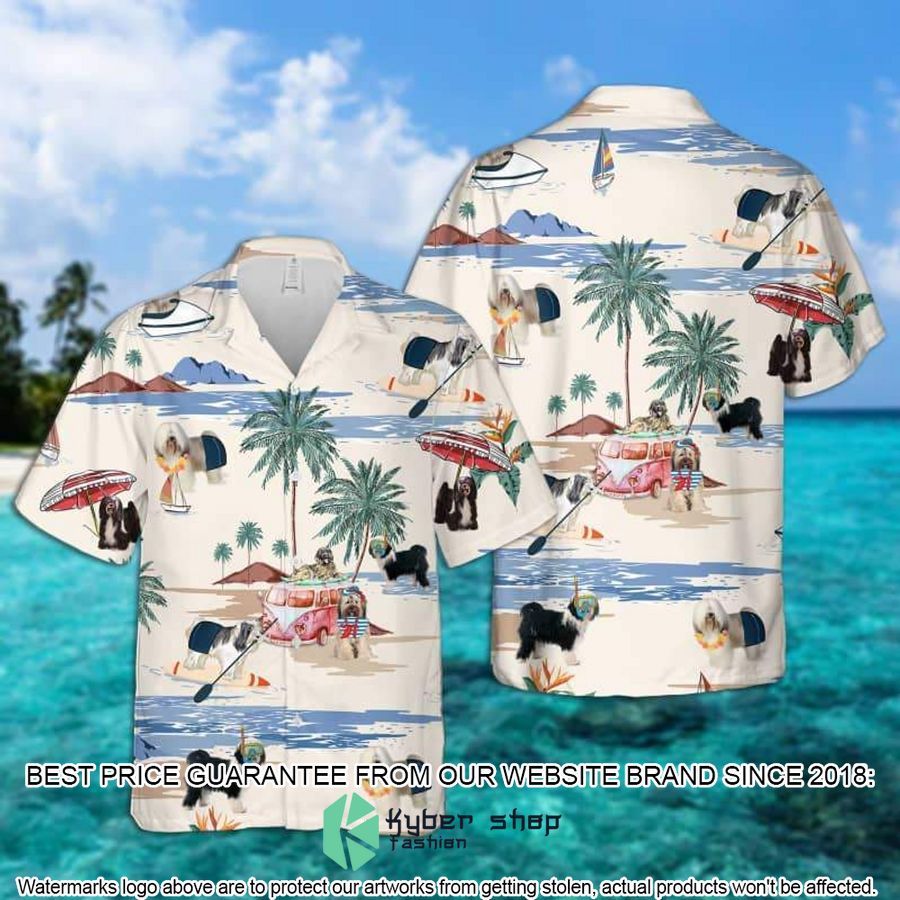Tibetan Terrier Summer Beach Hawaiian Shirt