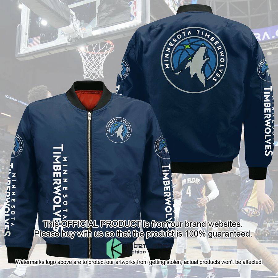Timberwolves Bomber Jacket word2