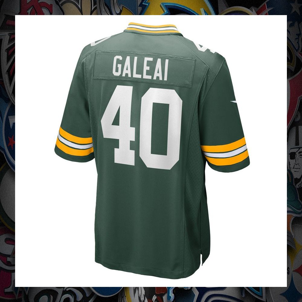 Tipa Galeai Green Bay Packers Team Green Football Jersey 7 Tipa Galeai Green Bay Packers Team Green Football Jersey word2