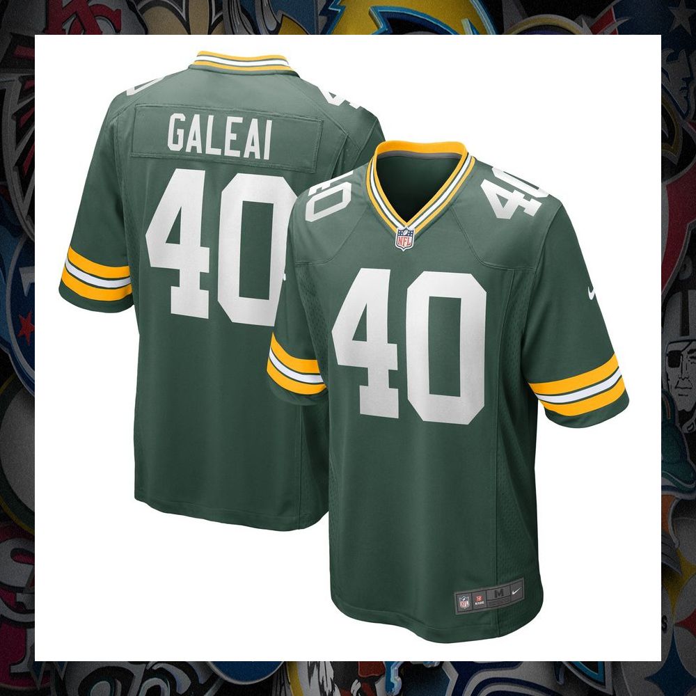 Tipa Galeai Green Bay Packers Team Green Football Jersey 8 Tipa Galeai Green Bay Packers Team Green Football Jersey word2