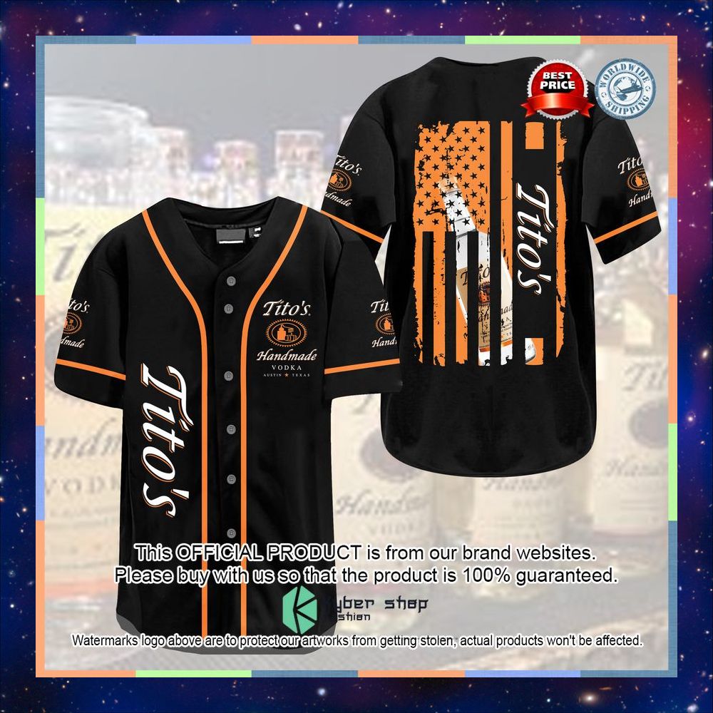 Tito's Handmade United States Flag Baseball Jersey 3 Tito's Handmade United States Flag Baseball Jersey word3