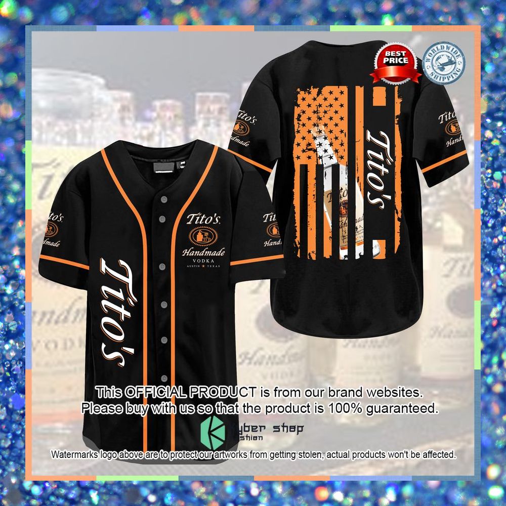 Tito's Handmade United States Flag Baseball Jersey 5 Tito's Handmade United States Flag Baseball Jersey word3