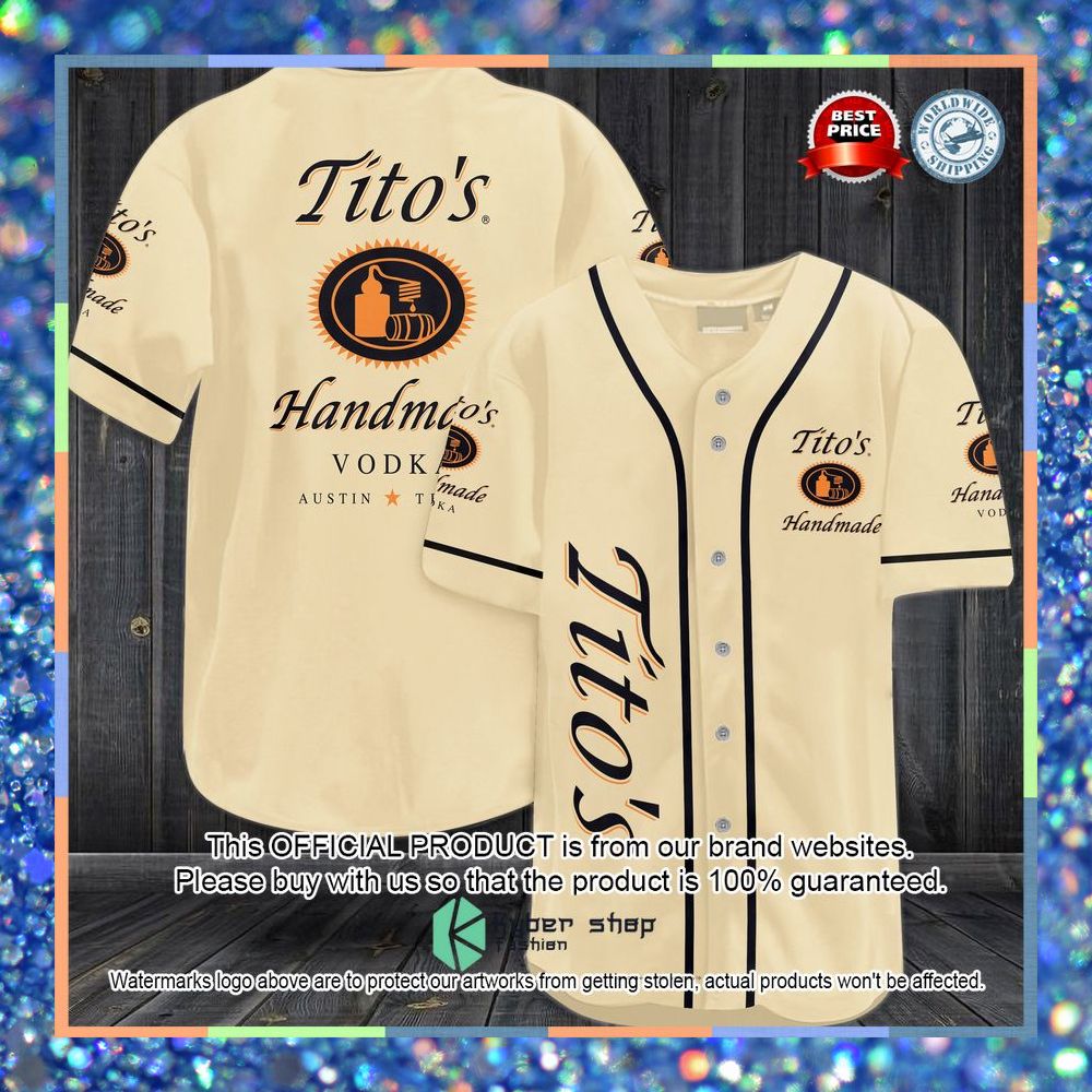 Tito's Handmade Vodka Baseball Jersey 3 Tito's Handmade Vodka Baseball Jersey word1