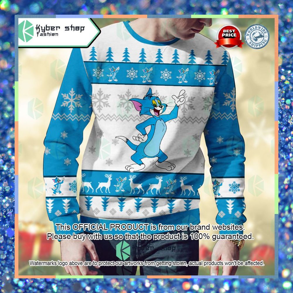 Tom Cat Tom and Jerry Christmas Sweater 7 Tom Cat Tom and Jerry Christmas Sweater word3