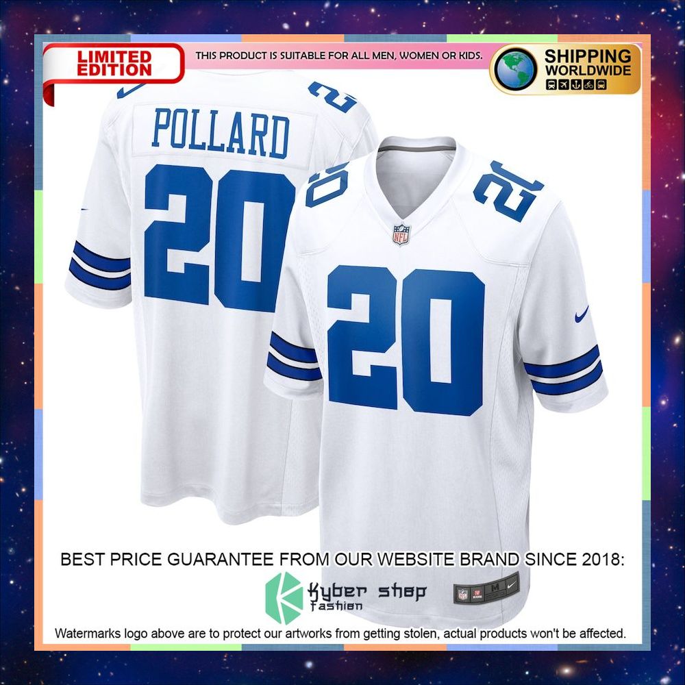 Tony Pollard Dallas Cowboys Player White Football Jersey 4 Tony Pollard Dallas Cowboys Player White Football Jersey word2