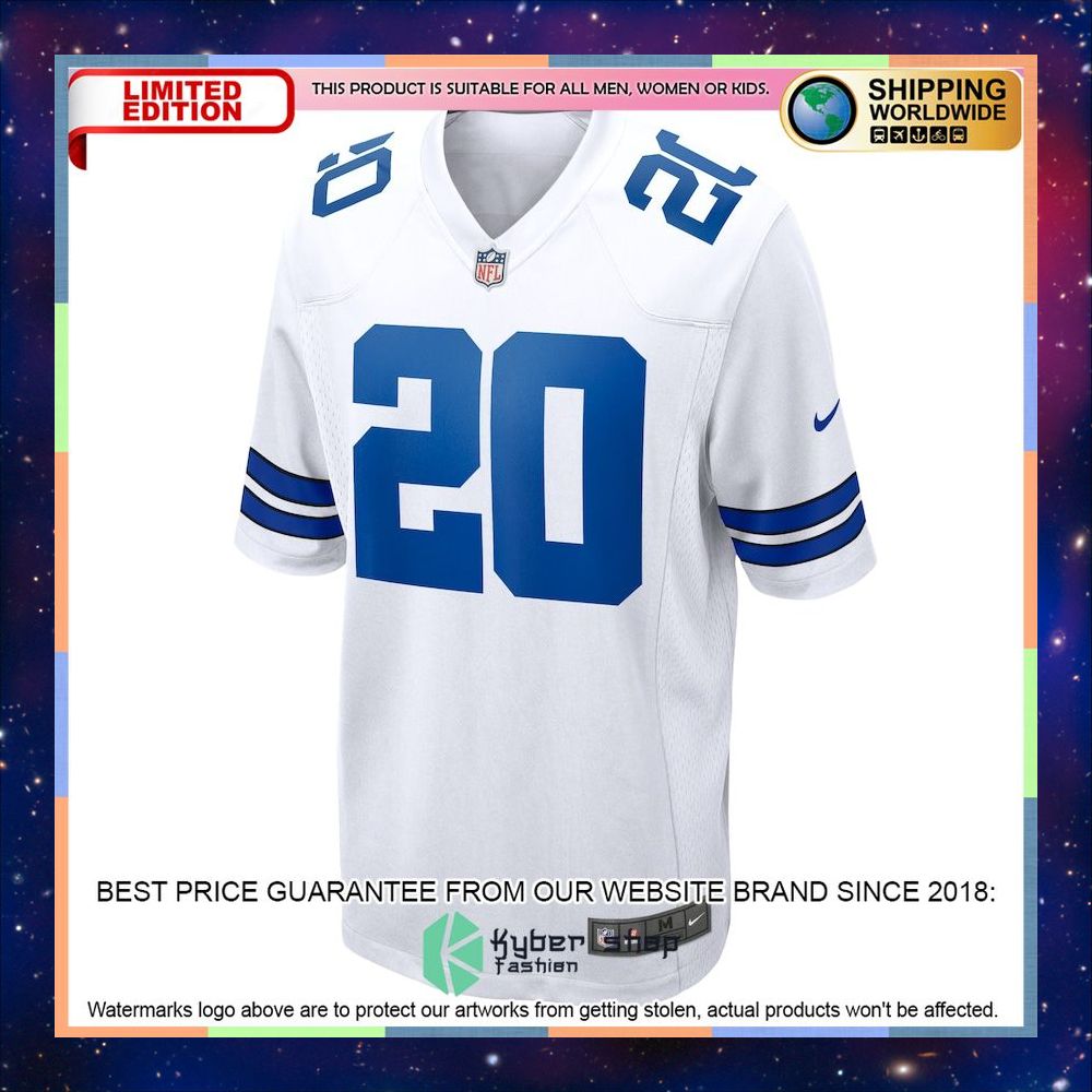 Tony Pollard Dallas Cowboys Player White Football Jersey 5 Tony Pollard Dallas Cowboys Player White Football Jersey word2