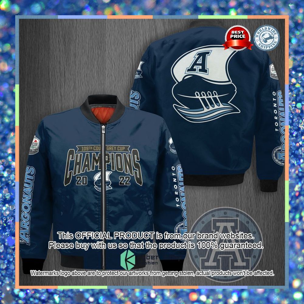 Toronto Argonauts 109th Grey Cup Champions 2022 Bomber Jacket 3 Toronto Argonauts 109th Grey Cup Champions 2022 Bomber Jacket word3